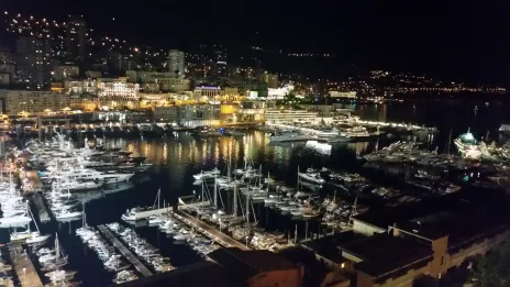 Monaco principality at night